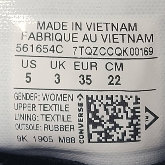 Converse Women's Floral High-Top Platform Sneakers 561654C US Size 5 - Picture 8 of 8